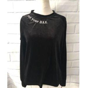 NWT Material Girl Active Velour Top Not Your Bae